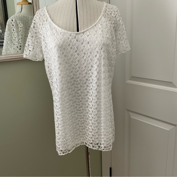 LILY MORGAM, WHITE LACE BLOUSE    SIZE: XL - Picture 1 of 9